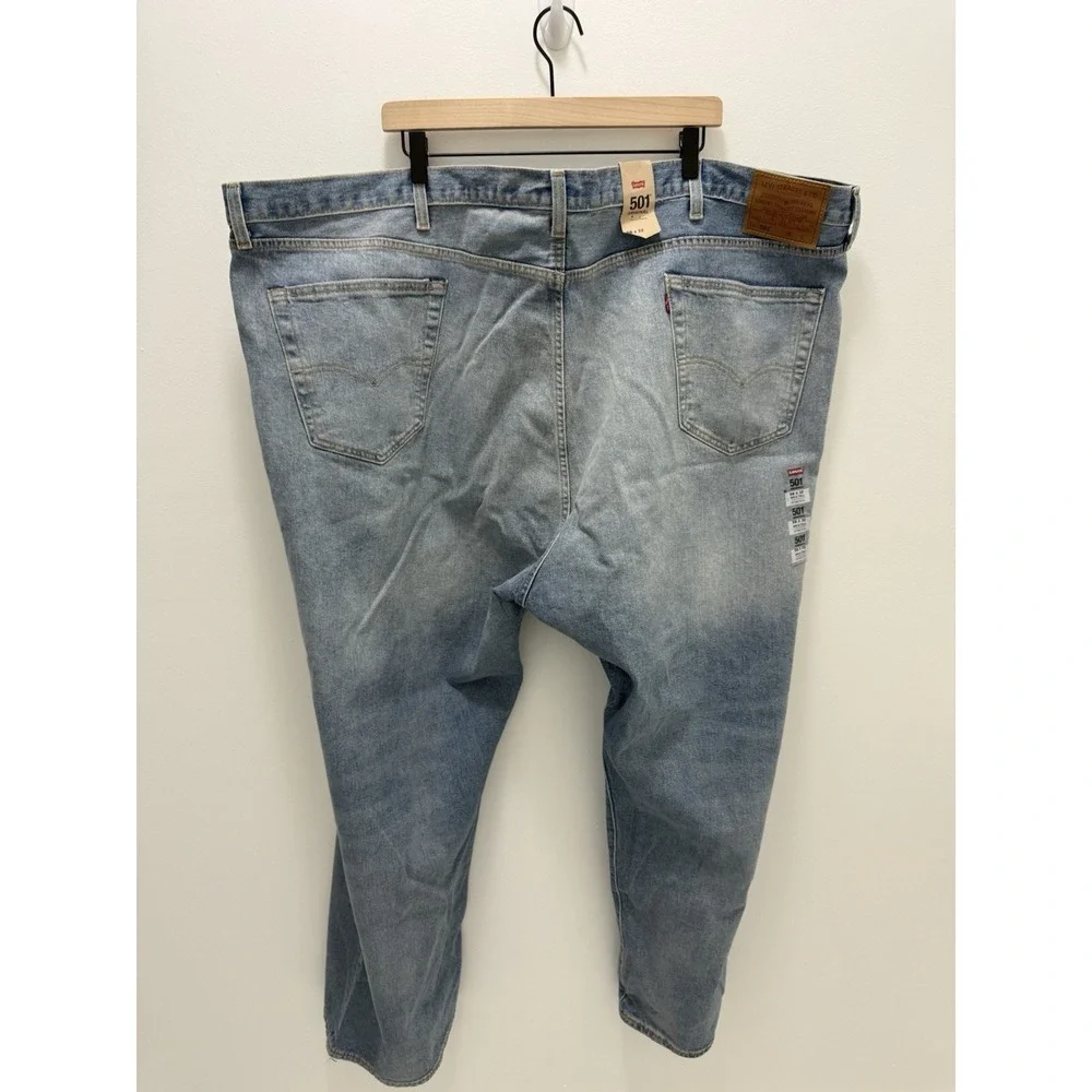 Levi's 501 Original Fit Jeans Levis 58x32 Light Wash Button Fly Straight Leg NWT